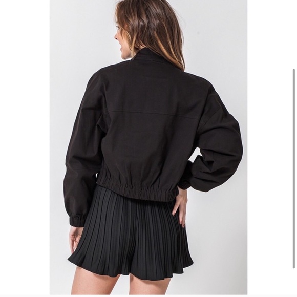 Jenny Cropped Bomber Jacket - Picture 3 of 4